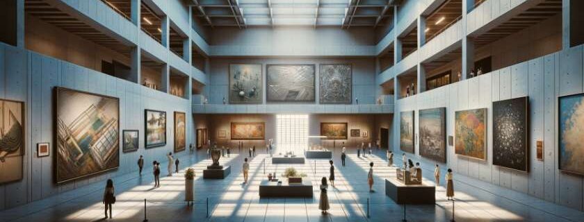 The National Museum of Modern Art in Kyoto, capturing its contemporary architecture and the breadth of modern and contemporary Japanese art within its galleries