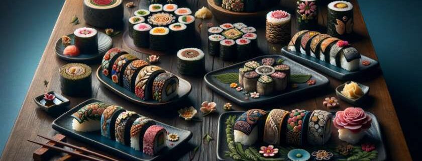 the decorative world of Kazari Maki sushi, showcasing the intricate artistry and vibrant beauty of this unique culinary form